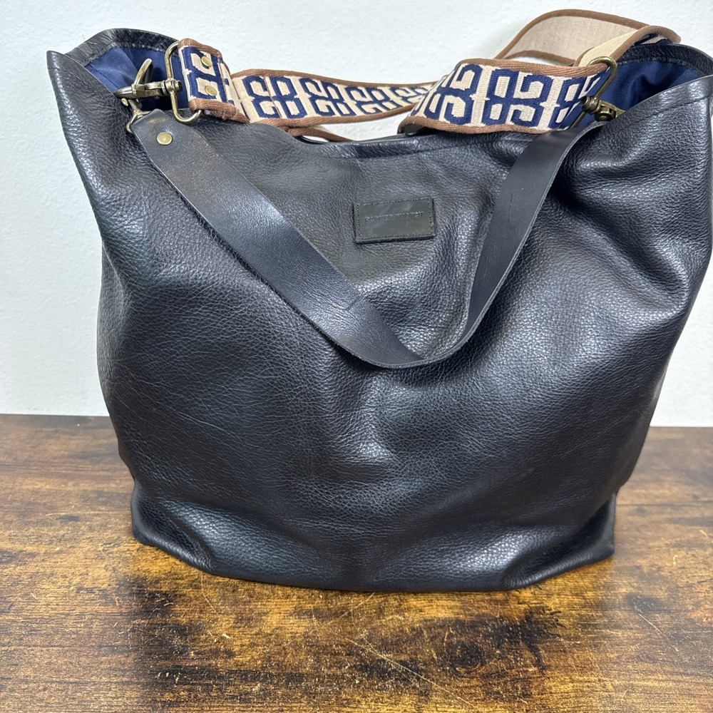 Parker Thatch Jane Slouchy Large Leather Tote — Black — Early Era PT Rare NEW